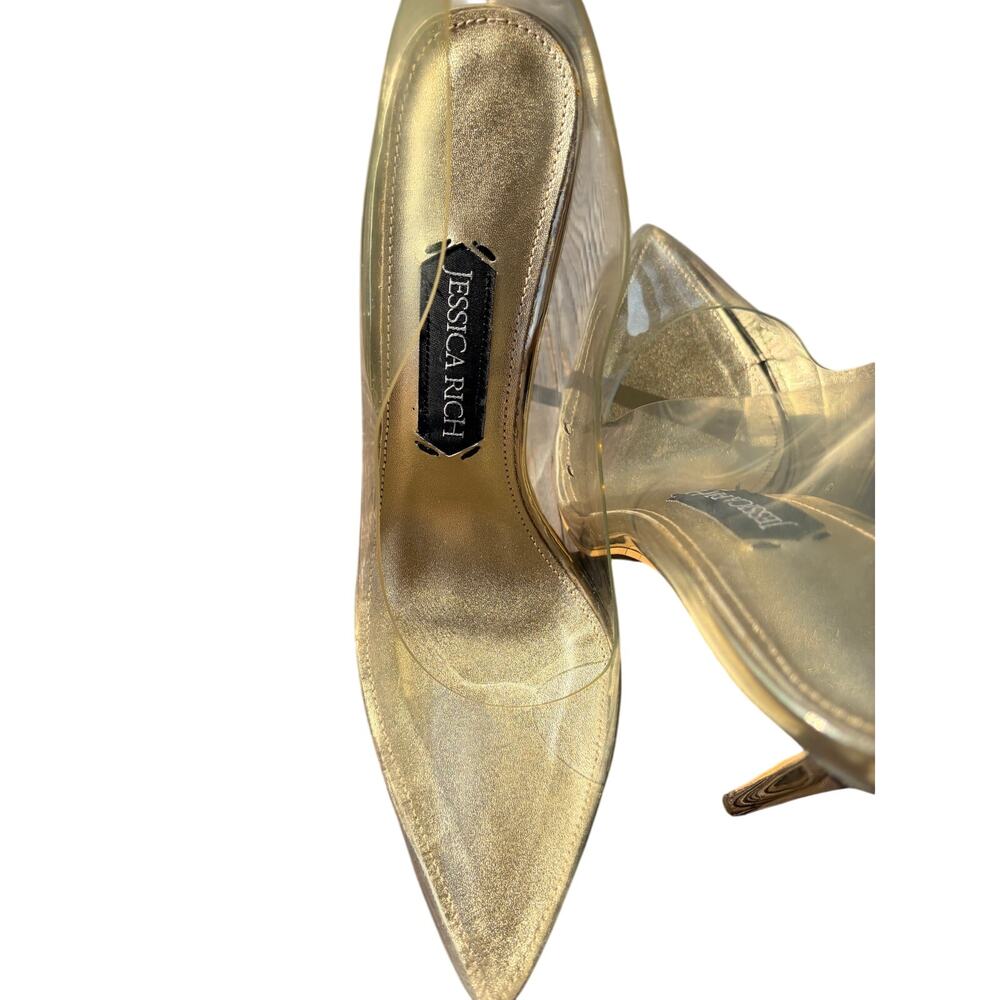 Jessica Rich Fancy "Glass Slipper"  Stiletto Pumps Clear Vinyl Size 10 EURO 41 - Picture 6 of 8